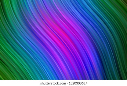 Dark Multicolor, Rainbow vector pattern with liquid shapes. Blurred geometric sample with gradient bubbles.  Marble design for your web site.