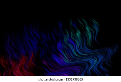 Dark Multicolor, Rainbow vector pattern with liquid shapes. Shining crooked illustration in marble style. Brand new design for your ads, poster, banner.