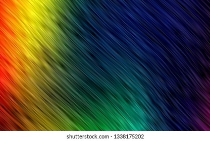 Dark Multicolor, Rainbow vector pattern with lamp shapes. Geometric illustration in marble style with gradient.  New composition for your brand book.