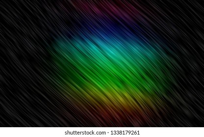 Dark Multicolor, Rainbow vector pattern with bubble shapes. Colorful abstract illustration with gradient lines. Textured wave pattern for backgrounds.