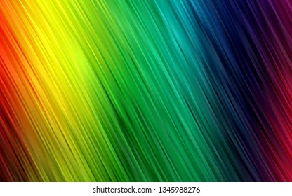 Dark Multicolor, Rainbow vector pattern with liquid shapes. Blurred geometric sample with gradient bubbles.  Marble style for your business design.