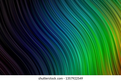 Dark Multicolor, Rainbow vector pattern with lava shapes. A vague circumflex abstract illustration with gradient. Marble design for your web site.