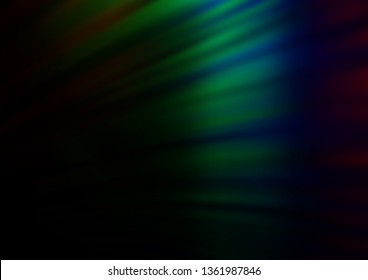 Dark Multicolor, Rainbow vector pattern with lava shapes. Colorful abstract illustration with gradient lines. Brand new design for your ads, poster, banner.
