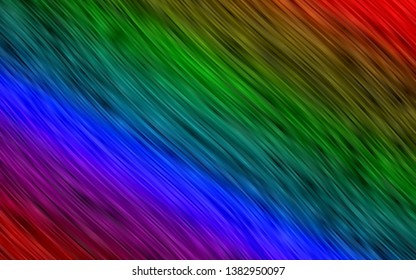 Dark Multicolor, Rainbow vector pattern with bubble shapes. Modern gradient abstract illustration with bandy lines. New composition for your brand book.