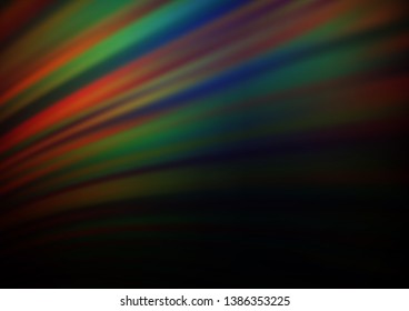 Dark Multicolor, Rainbow vector pattern with lava shapes. A vague circumflex abstract illustration with gradient. New composition for your brand book.