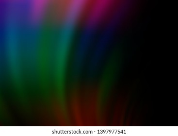 Dark Multicolor, Rainbow vector pattern with bubble shapes. Creative illustration in halftone marble style with gradient. The best blurred design for your business.