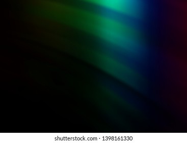 Dark Multicolor, Rainbow vector pattern with bubble shapes. Colorful abstract illustration with gradient lines. Pattern for your business design.