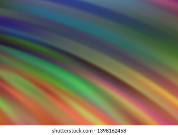 Dark Multicolor, Rainbow vector pattern with lamp shapes. Creative illustration in halftone marble style with gradient. Marble design for your web site.