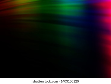 Dark Multicolor, Rainbow vector pattern with lava shapes. A vague circumflex abstract illustration with gradient. A completely new template for your business design.