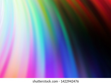 Dark Multicolor, Rainbow vector pattern with curved circles. A completely new color illustration in marble style. A new texture for your  ad, booklets, leaflets.