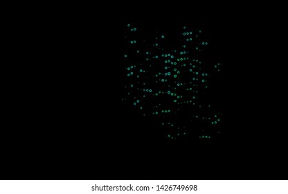 Dark Multicolor, Rainbow vector pattern with spheres. Abstract illustration with colored bubbles in nature style. Pattern of water, rain drops.