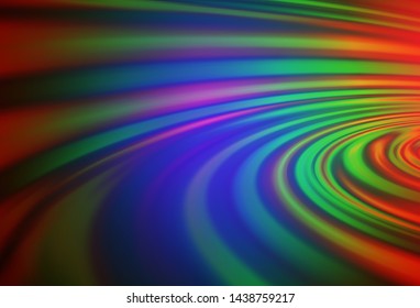 Dark Multicolor, Rainbow vector pattern with lamp shapes. Colorful illustration in abstract marble style with gradient. Pattern for your business design.