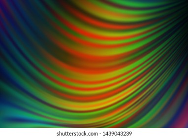 Dark Multicolor, Rainbow vector pattern with liquid shapes. Colorful illustration in abstract marble style with gradient. New composition for your brand book.
