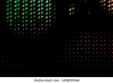 Dark Multicolor, Rainbow vector pattern with spheres. Blurred decorative design in abstract style with bubbles. Design for business adverts.