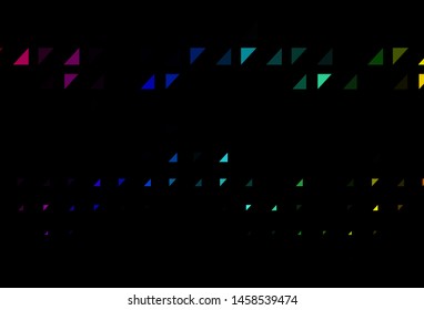 Dark Multicolor, Rainbow vector pattern with spheres. Modern abstract illustration with colorful water drops. Template for your brand book.
