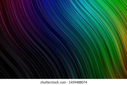 Dark Multicolor, Rainbow vector pattern with lamp shapes. A completely new color illustration in marble style. Textured wave pattern for backgrounds.