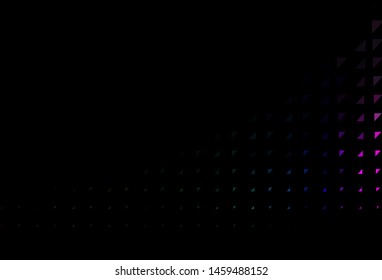 Dark Multicolor, Rainbow vector pattern with spheres. Illustration with set of shining colorful abstract circles. Pattern for ads, leaflets.