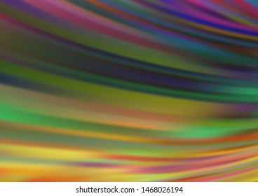 Dark Multicolor, Rainbow vector pattern with liquid shapes. Creative illustration in halftone marble style with gradient. Textured wave pattern for backgrounds.