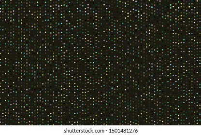 Dark Multicolor, Rainbow vector pattern with spheres. Abstract illustration with colored bubbles in nature style. Pattern for ads, booklets.