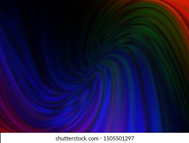 Dark Multicolor, Rainbow vector pattern with lamp shapes. A sample with blurred bubble shapes. Textured wave pattern for backgrounds.