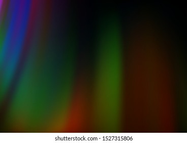 Dark Multicolor, Rainbow vector pattern with liquid shapes. An elegant bright illustration with gradient. Textured wave pattern for backgrounds.