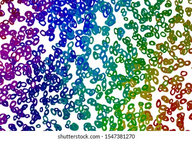 Dark Multicolor, Rainbow vector pattern with spheres. Beautiful colored illustration with blurred circles in nature style. Pattern of water, rain drops.