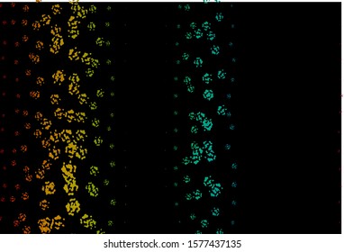 Dark Multicolor, Rainbow vector pattern with chaotic shapes. Colorful chaotic forms with gradient in modern style. Modern design for your business card.