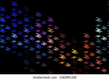 Dark Multicolor, Rainbow vector pattern with narrow lines. Lines on blurred abstract background with gradient. Pattern for ads, posters, banners.