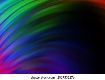 Dark Multicolor, Rainbow vector pattern with lamp shapes. Creative illustration in halftone marble style with gradient. New composition for your brand book.