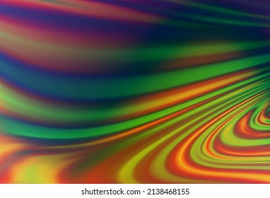 Dark Multicolor, Rainbow vector pattern with lamp shapes. A vague circumflex abstract illustration with gradient. Brand new design for your ads, poster, banner.