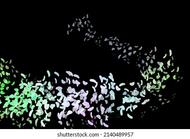 Dark Multicolor, Rainbow vector pattern with chaotic shapes. Colorful chaotic forms with gradient in modern style. Best smart design for your business.