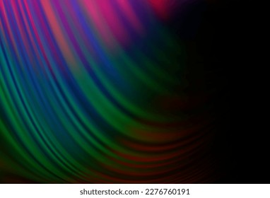 Dark Multicolor, Rainbow vector pattern with bubble shapes. Colorful abstract illustration with gradient lines. Textured wave pattern for backgrounds.