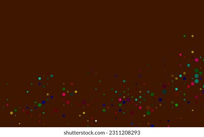 Dark Multicolor, Rainbow vector pattern with spheres. Modern abstract illustration with colorful water drops. Pattern for beautiful websites.
