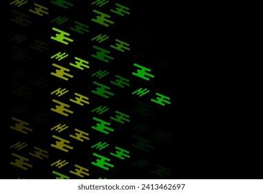 Dark Multicolor, Rainbow vector pattern with narrow lines. Shining colored illustration with narrow lines. Pattern for ads, posters, banners.