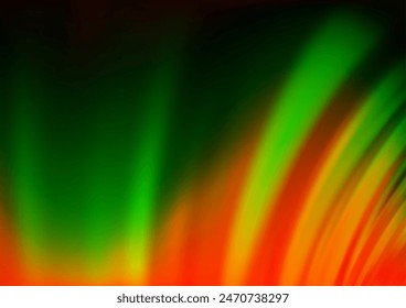 Dark Multicolor, Rainbow vector pattern with lamp shapes. Creative illustration in halftone marble style with gradient. Brand new design for your ads, poster, banner.