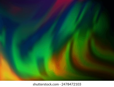 Dark Multicolor, Rainbow vector pattern with lamp shapes. Shining crooked illustration in marble style. The template for cell phone backgrounds.