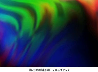 Dark Multicolor, Rainbow vector pattern with lava shapes. Brand new colored illustration in marble style with gradient. A completely new template for your business design.