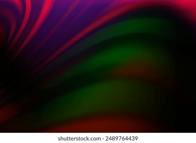 Dark Multicolor, Rainbow vector pattern with lines, ovals. Blurred geometric sample with gradient bubbles.  Marble design for your web site.