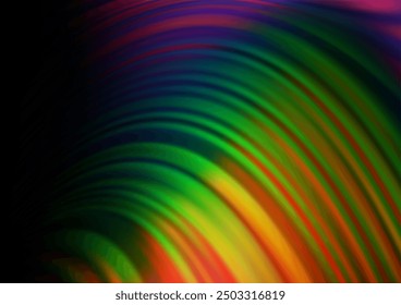 Dark Multicolor, Rainbow vector pattern with bubble shapes. Shining illustration, which consist of blurred lines, circles. A new texture for your  ad, booklets, leaflets.