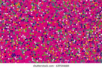 Dark Multicolor, Rainbow vector pattern with colored spheres. Geometric sample of repeating circles on white background in halftone style. Dark Multicolor, Rainbow vector pattern with colored spheres. Geometric sample of repeating circles on white background in halftone style.