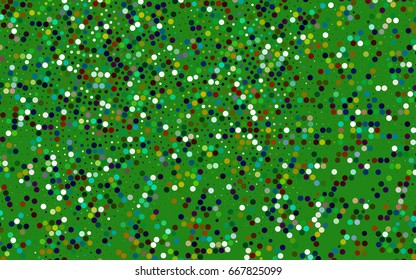 Dark Multicolor, Rainbow vector pattern with colored spheres. Geometric sample of repeating circles on white background in halftone style.