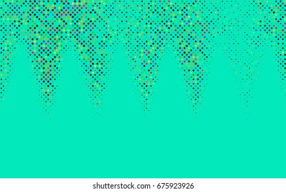 Dark Multicolor, Rainbow vector pattern with colored spheres. Geometric sample of repeating circles on white background in halftone style.