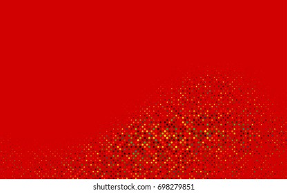 Dark Multicolor, Rainbow vector pattern with colored spheres. Geometric sample of repeating circles on white background in halftone style.