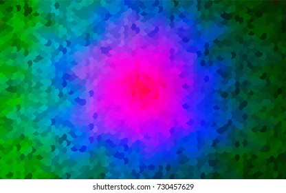 Dark Multicolor, Rainbow vector pattern with colored spheres. Geometric sample of repeating circles on white background in halftone style. Dark Multicolor, Rainbow vector pattern with colored spheres. Geometric sample of repeating circles on white background in halftone style.
