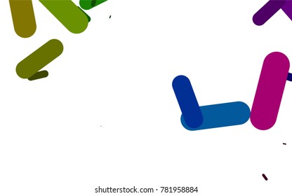 Dark Multicolor, Rainbow vector pattern with rounded lines. Shining colored illustration with rounded stripes. The pattern can be used for websites.