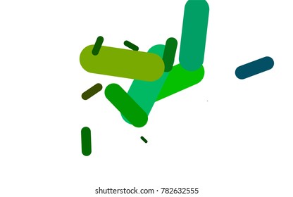 Dark Multicolor, Rainbow vector pattern with rounded lines. Glitter abstract illustration with colored sticks. The template can be used as a background.