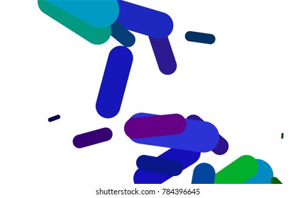 Dark Multicolor, Rainbow vector pattern with rounded lines. Capsules on blurred abstract background with gradient. Smart design for your business advert.