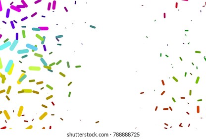 Dark Multicolor, Rainbow vector pattern with rounded lines. Shining colored illustration with rounded stripes. Smart design for your business advert.