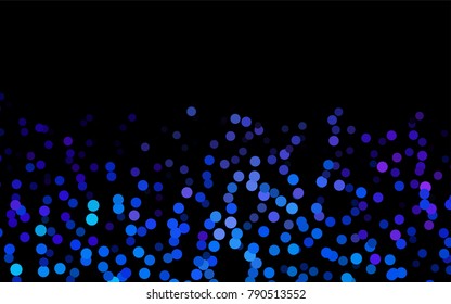 Dark Multicolor, Rainbow vector pattern with colored spheres. Geometric sample of repeating circles on white background in halftone style.