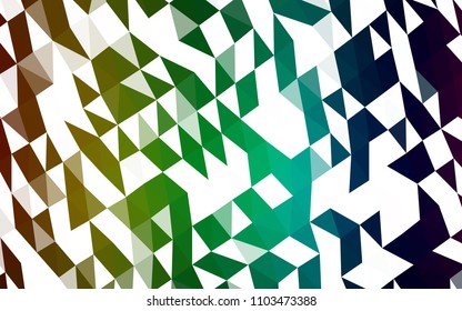 Dark Multicolor, Rainbow vector polygon abstract background. A completely new color illustration in a vague style. Triangular pattern for your business design.
